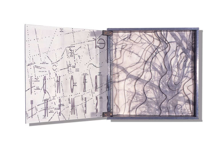 Callejero, Distrito 1 ©2000-2002. Plomo, madera, cera, cristal :: 40 x 40 x 10 cm