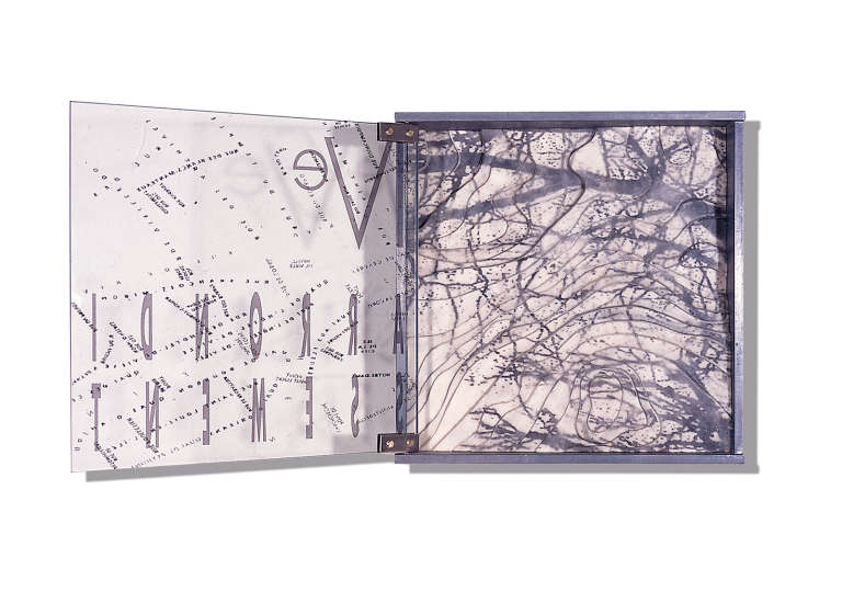 Callejero, Distrito 4 ©2000-2002. Plomo, madera, cera, cristal :: 40 x 40 x 10 cm