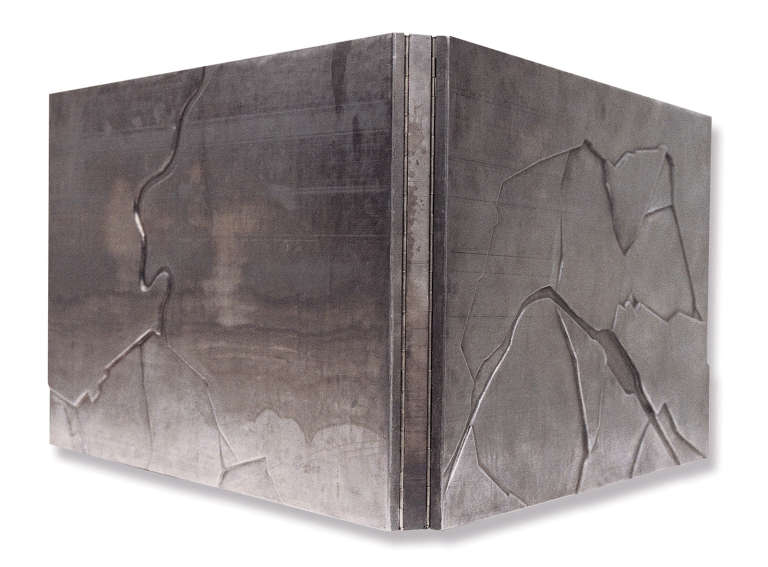 Carte de la Seine © 2000. Fliselina,  plomo, cera, madera, aluminio :: 38 x 62 x 5 cm