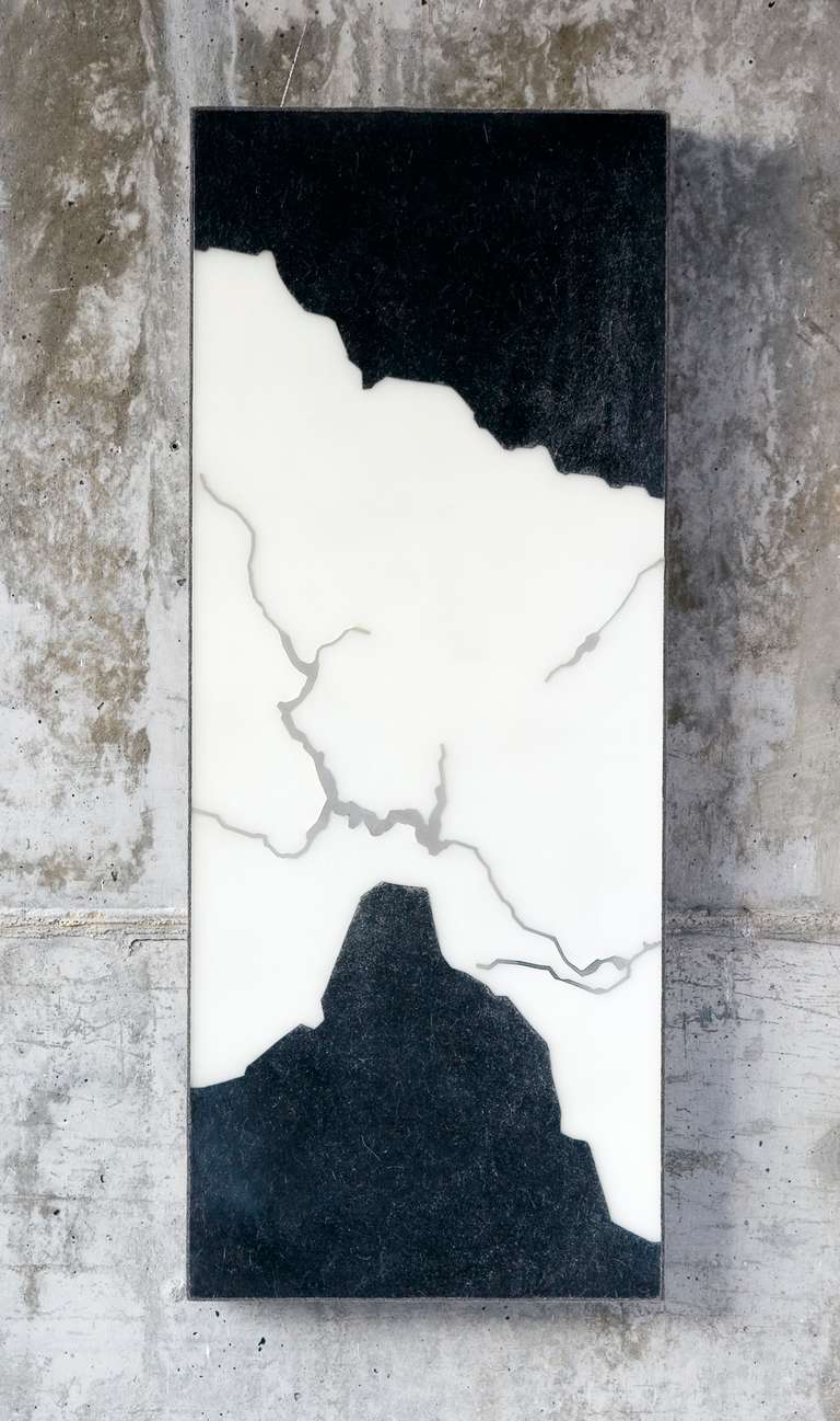 Vía de agua I - XII ©2007:: Acero inoxidable, fieltro, cera :: 40 x 100 cm