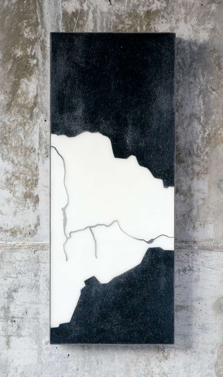 Vía de agua I - XII ©2007:: Acero inoxidable, fieltro, cera :: 40 x 100 cm