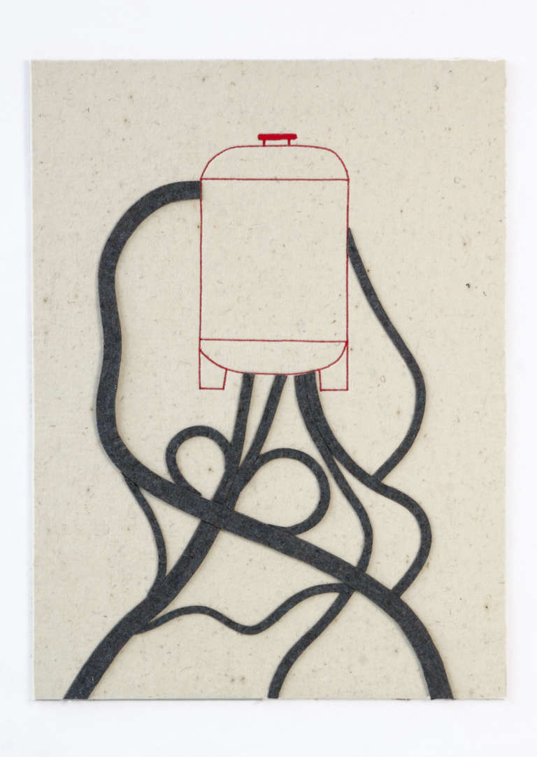 Nudo vial I ©2007:: fieltro :: 50 x 70 cm