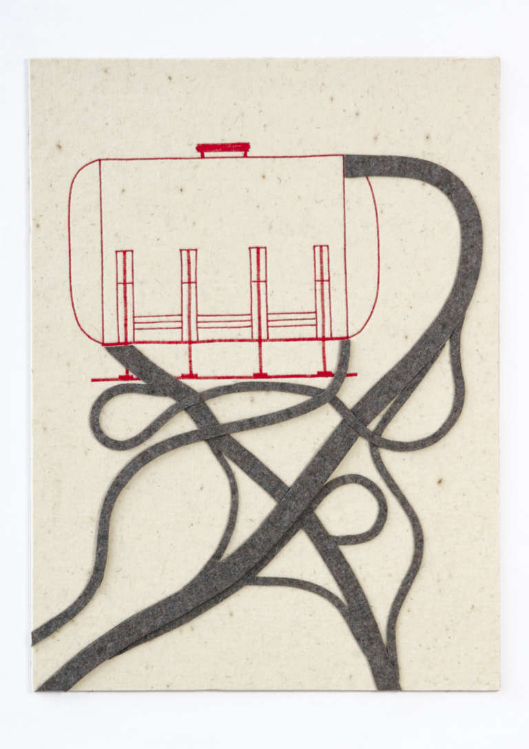 Nudo vial II ©2007:: fieltro :: 50 x 70 cm