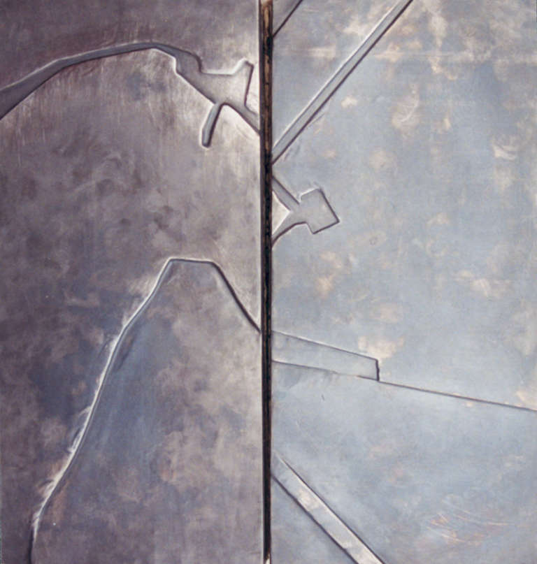 Atlante di Roma IV ©1999. Plomo, madera, papel hecho a mano :: 182 x 41 x 2 cm